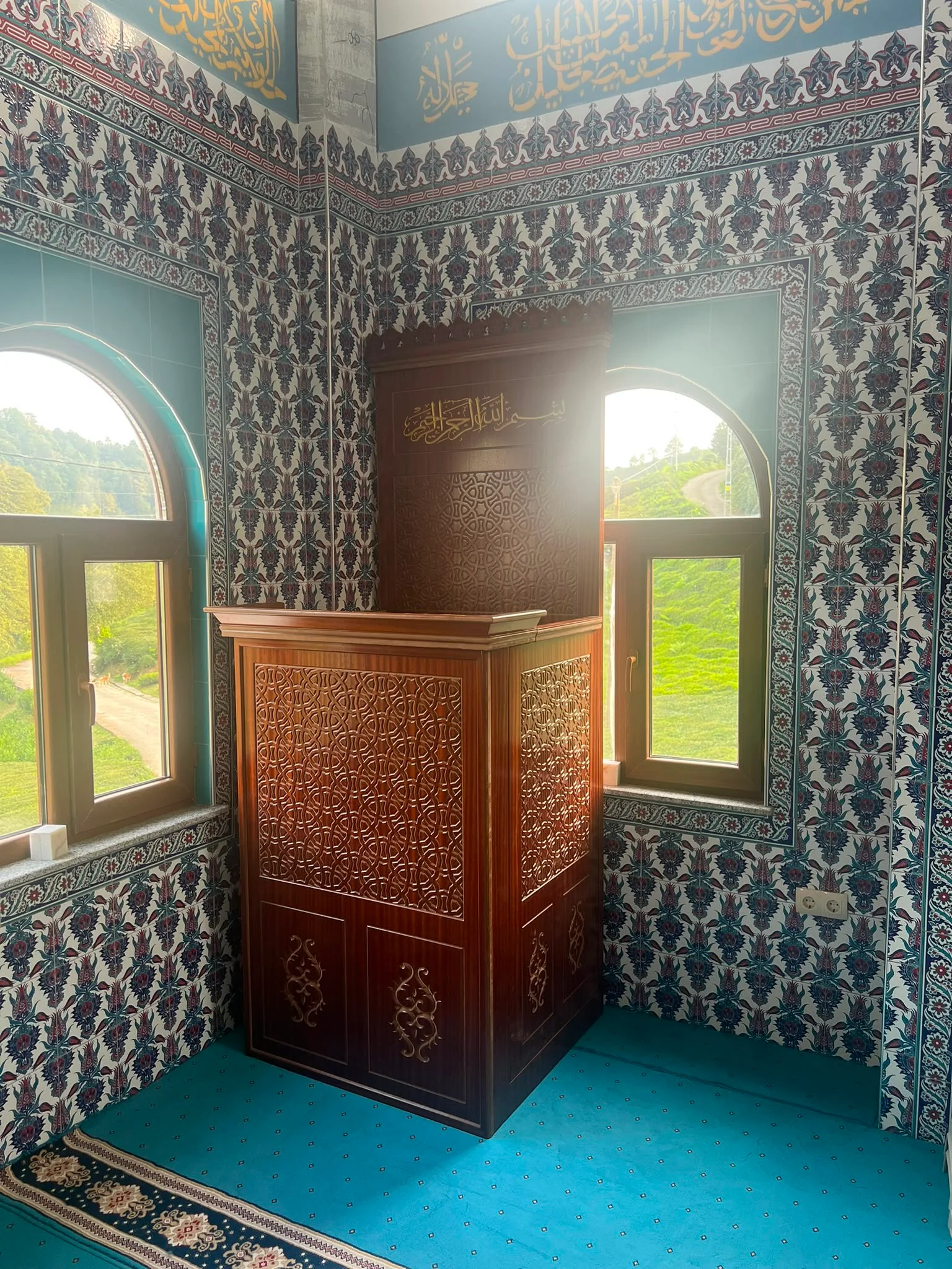 Ahşap kaplamalı cami vaaz kürsüsü VAAZ-K1 — VAAZ-K1-4